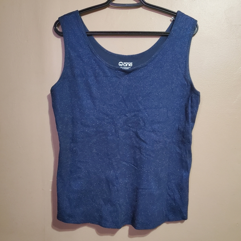 XXL blue glitter tank